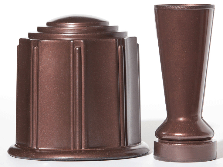 Mahogany Urn & Vase Set